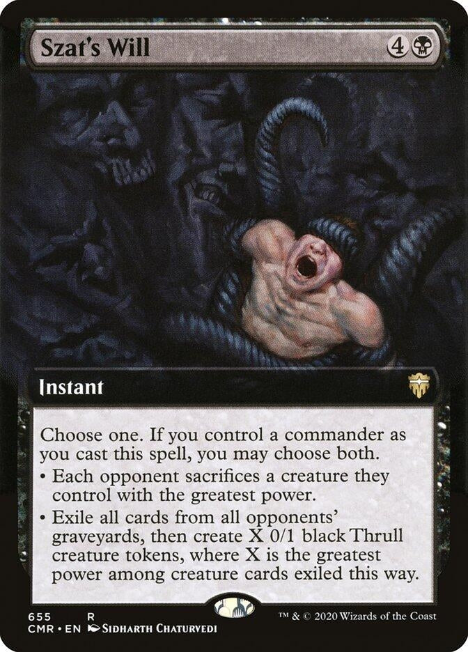 Image for Szat's Will (Extended Art) (655) (Commander Legends) (CMR) - Magic: The Gathering