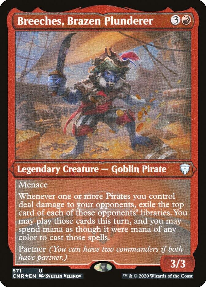 Image for Breeches, Brazen Plunderer (Foil Etched) (571) (Commander Legends) (CMR) - Magic: The Gathering