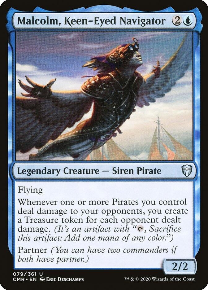 Image for Malcolm, Keen-Eyed Navigator (79) (Commander Legends) (CMR) - Magic: The Gathering