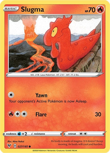 Image for Slugma (027/185) (SWSH04: Vivid Voltage) (SWSH04) - Pokemon
