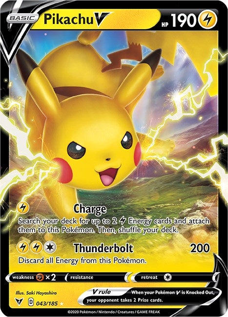 Image for Pikachu V (043/185) (SWSH04) - Pokemon
