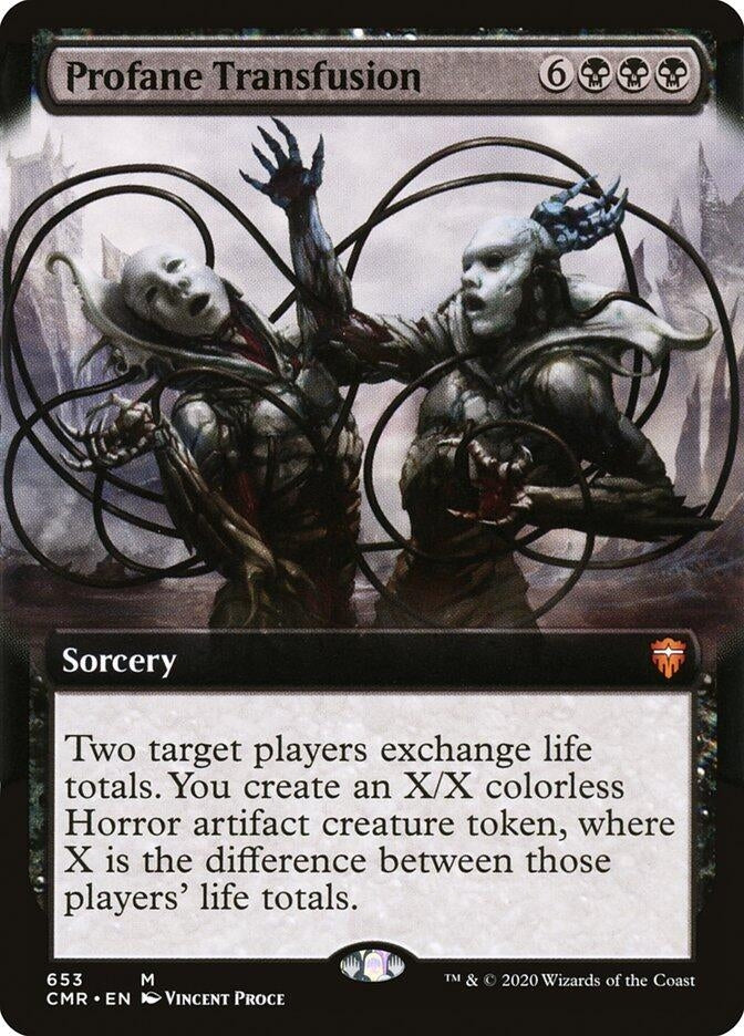 Image for Profane Transfusion (Extended Art) (653) (Commander Legends) (CMR) - Magic: The Gathering