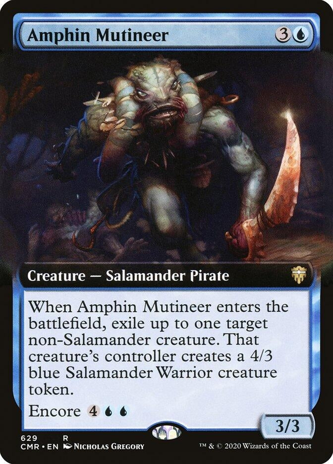 Image for Amphin Mutineer (Extended Art) (629) (Commander Legends) (CMR) - Magic: The Gathering