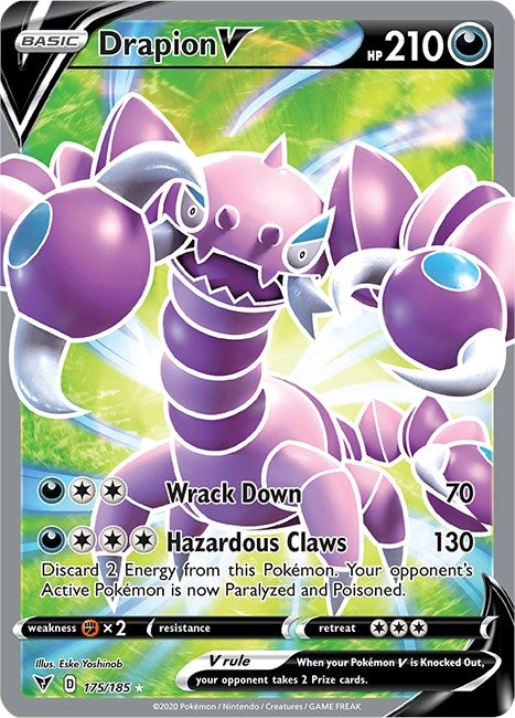 Drapion V (Full Art) (175/185) (SWSH04: Vivid Voltage)