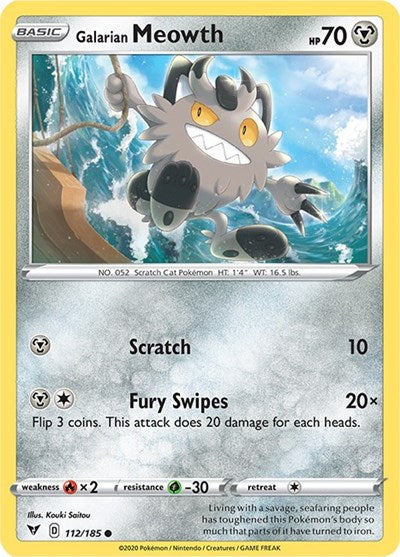 Galarian Meowth  112/185