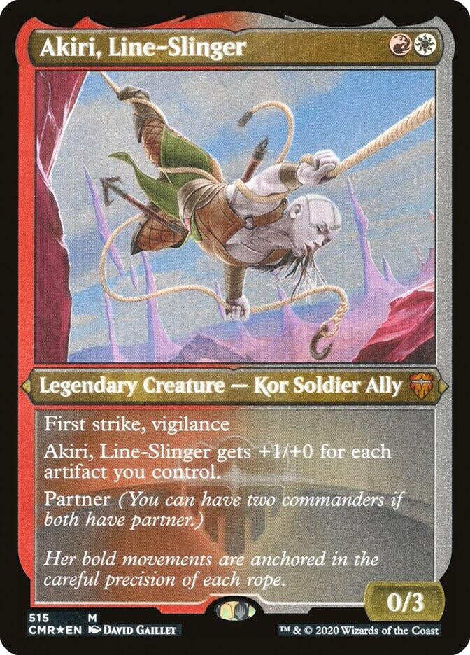Image for Akiri, Line-Slinger (Foil Etched) (515) (Commander Legends) (CMR) - Magic: The Gathering