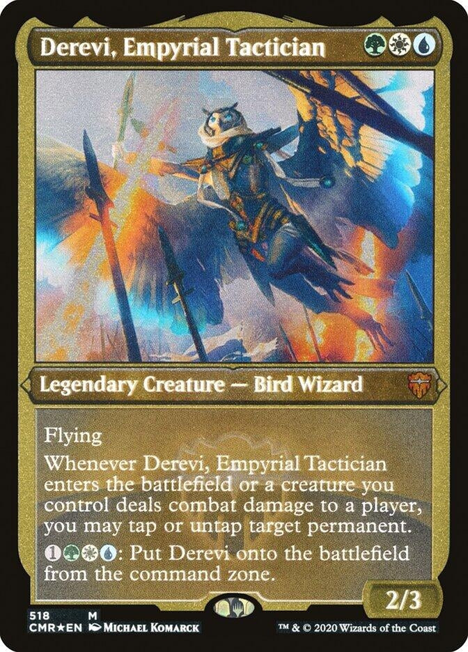 Image for Derevi, Empyrial Tactician (Foil Etched) (518) (Commander Legends) (CMR) - Magic: The Gathering