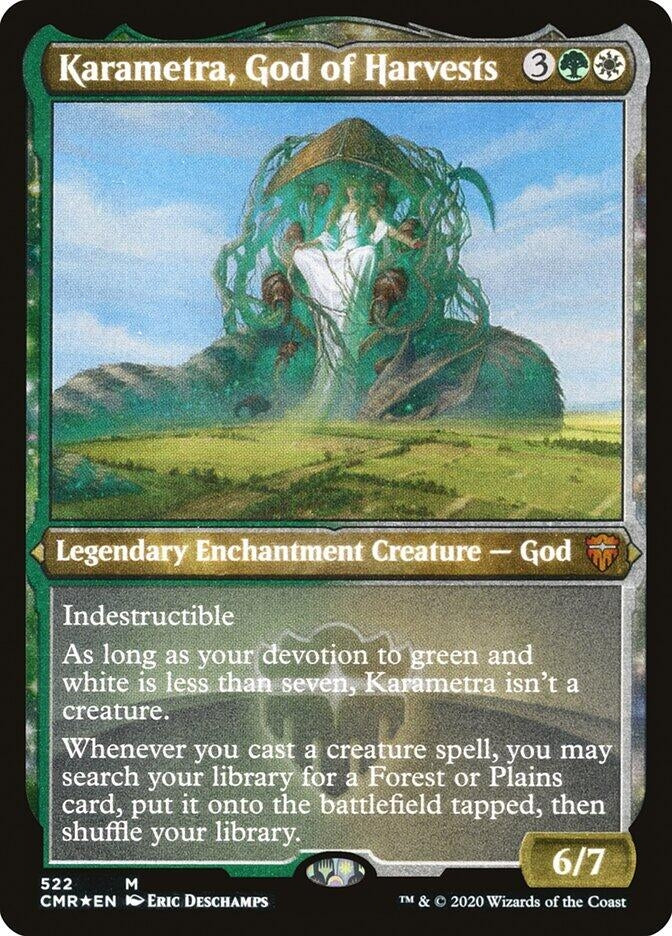 Image for Karametra, God of Harvests (Foil Etched) (522) (Commander Legends) (CMR) - Magic: The Gathering