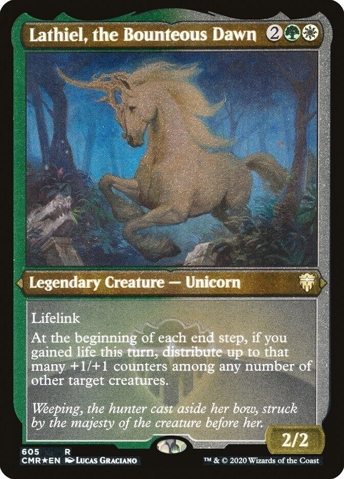Image for Lathiel, the Bounteous Dawn (Foil Etched) (605) (Commander Legends) (CMR) - Magic: The Gathering