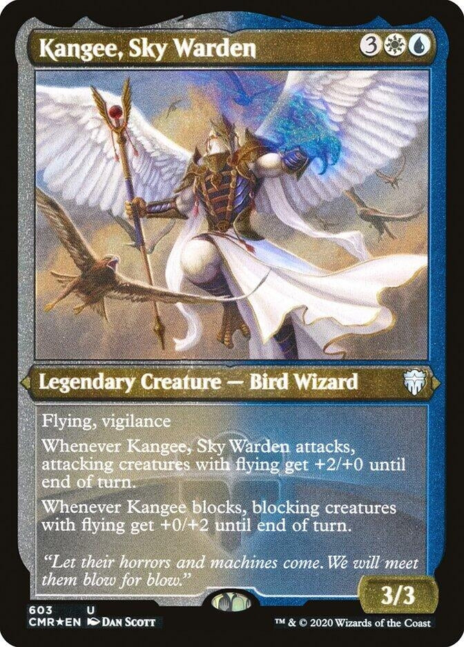 Image for Kangee, Sky Warden (Foil Etched) (603) (Commander Legends) (CMR) - Magic: The Gathering