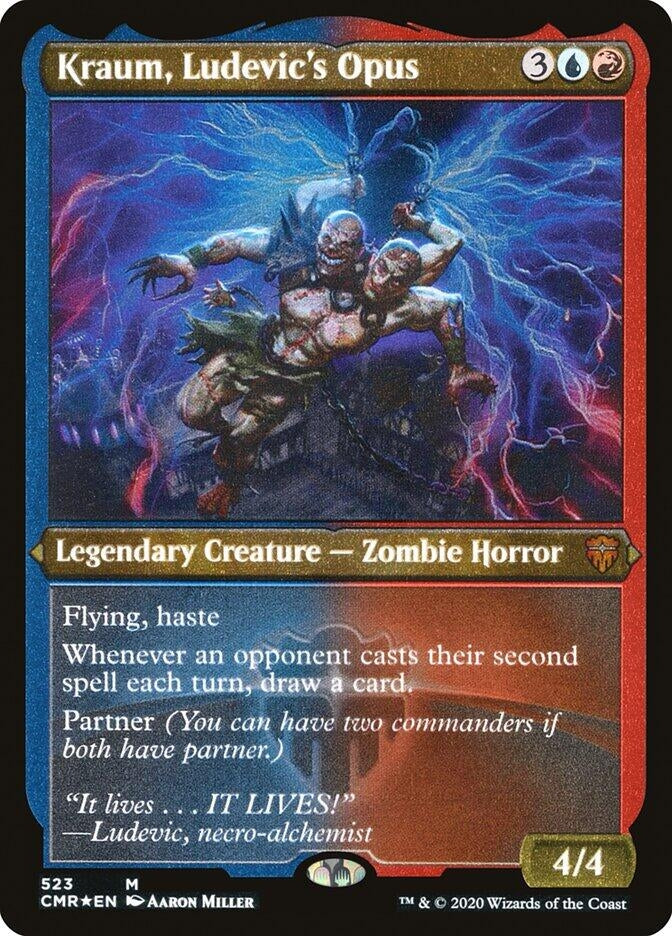 Image for Kraum, Ludevic's Opus (Foil Etched) (523) (Commander Legends) (CMR) - Magic: The Gathering