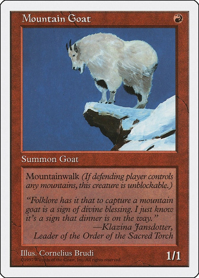 Image for Mountain Goat (Fifth Edition) (5ED) - Magic: The Gathering
