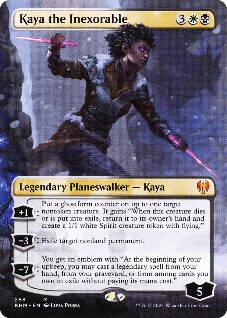 Image for Kaya the Inexorable (Borderless) (288) (Kaldheim) (KHM) - Magic: The Gathering
