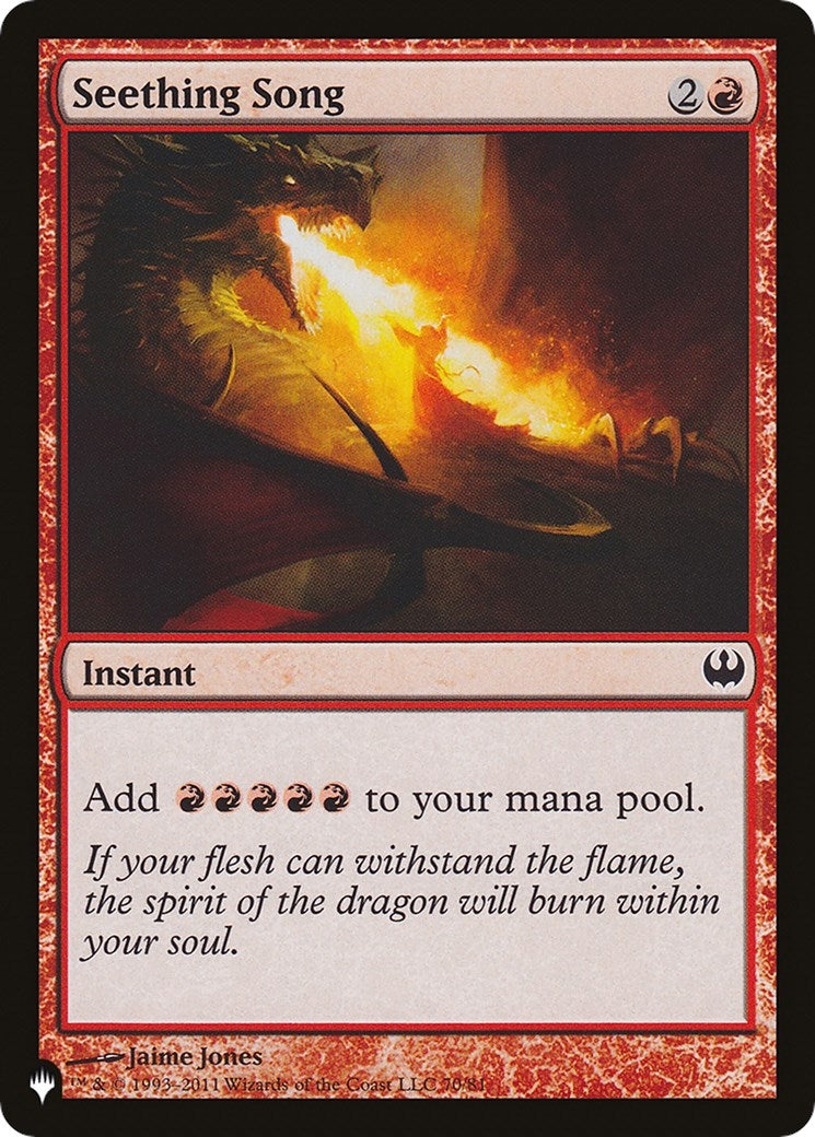 Image for Seething Song (DDG) (70/81) (The List Reprints) (LIST) - Magic: The Gathering