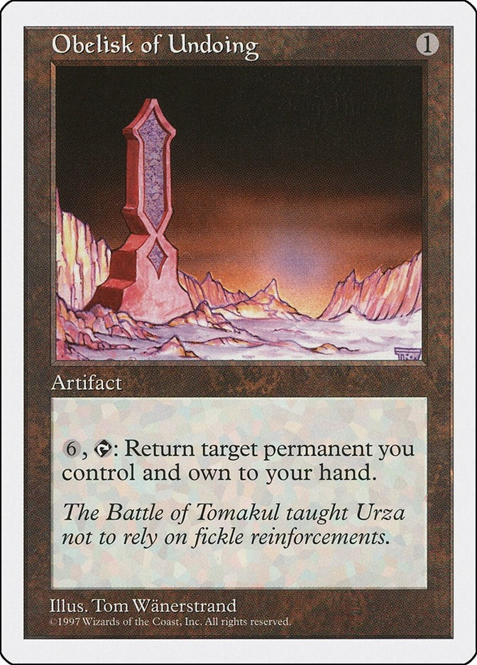 Image for Obelisk of Undoing (Fifth Edition) (5ED) - Magic: The Gathering