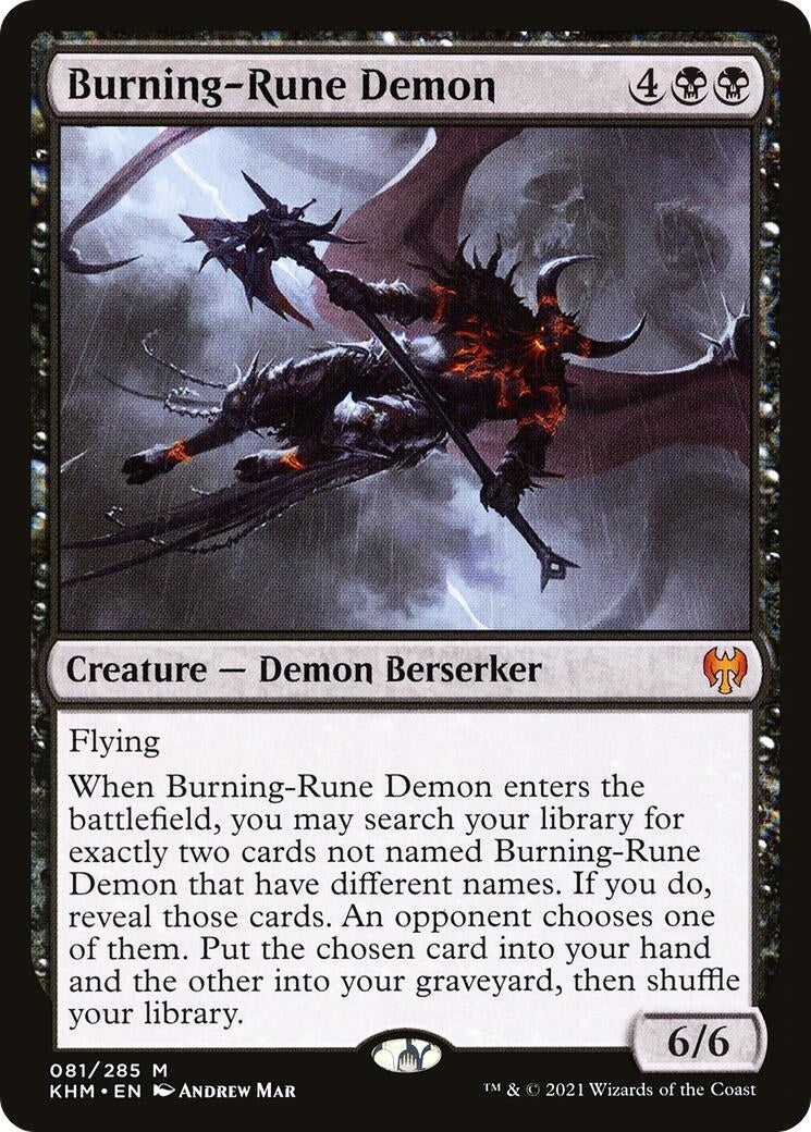 Image for Burning-Rune Demon (81) (Kaldheim) (KHM) - Magic: The Gathering