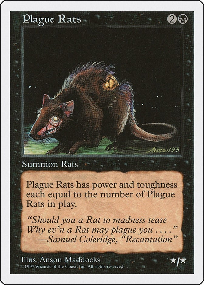 Image for Plague Rats (Fifth Edition) (5ED) - Magic: The Gathering
