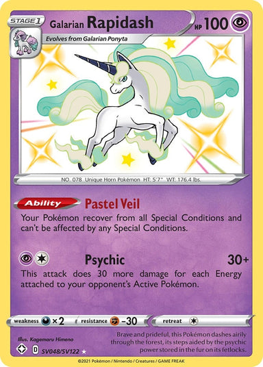 Image for Galarian Rapidash (SV048/SV122) (SHFSV) - Pokemon