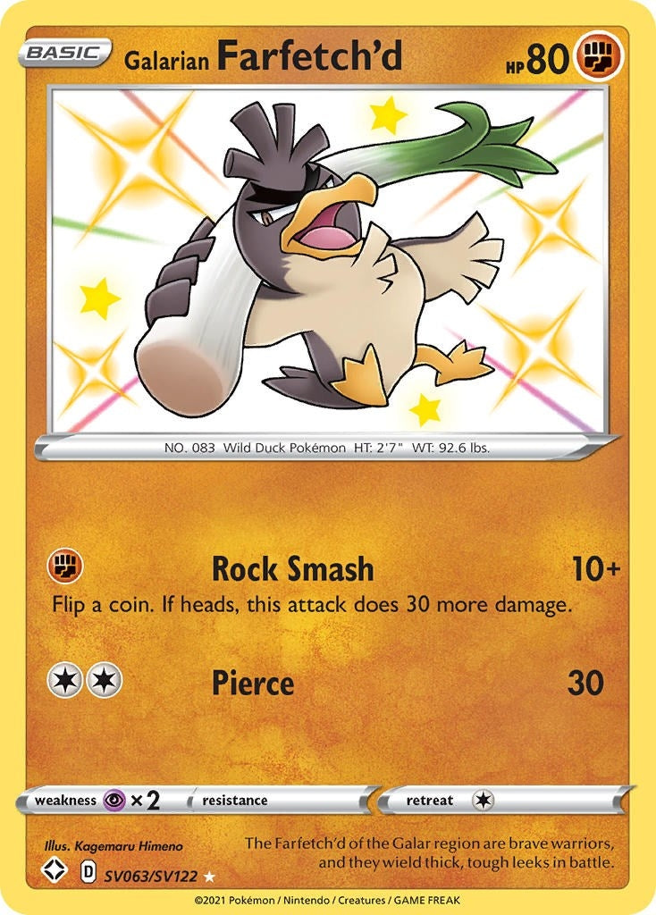 Image for Galarian Farfetch'd (SV063/SV122) (SHFSV) - Pokemon