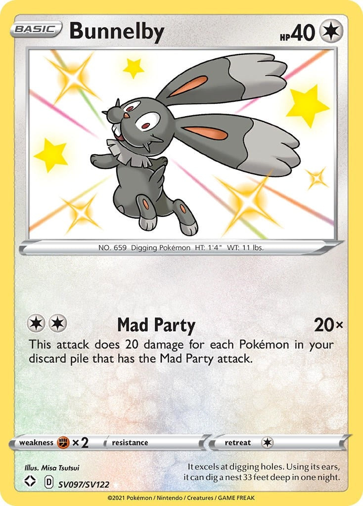 Bunnelby (SV097/SV122) (Shining Fates: Shiny Vault)