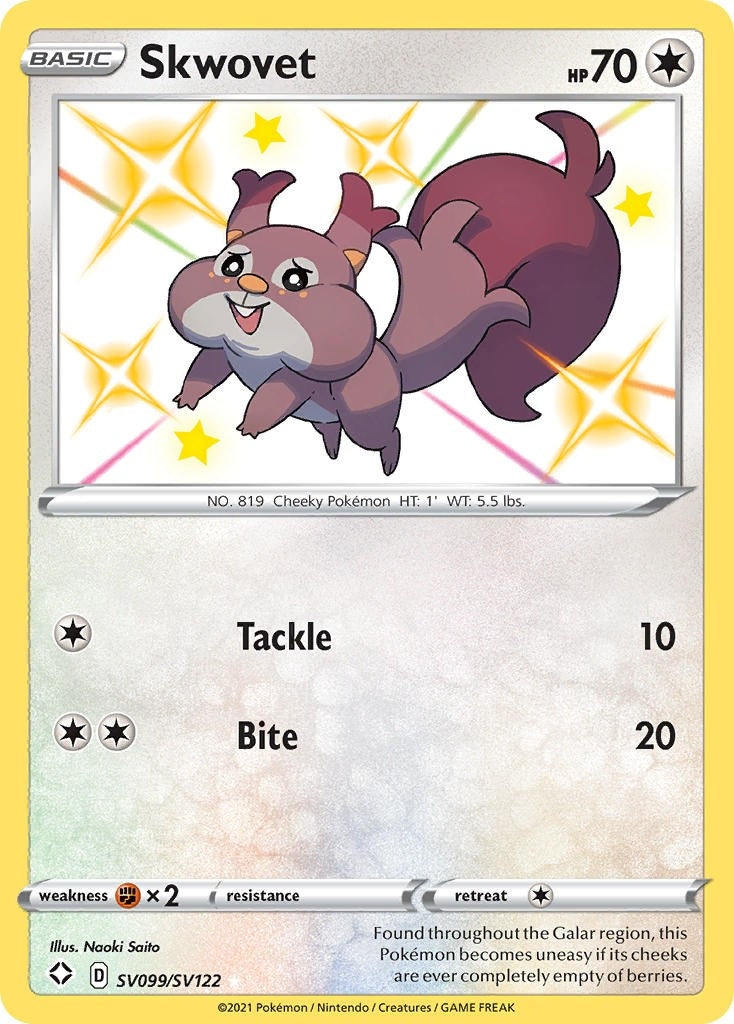 Skwovet (SV099/SV122) (Shining Fates: Shiny Vault)
