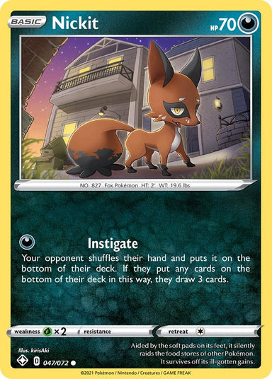 Image for Nickit (047/072) (Shining Fates) (SHF) - Pokemon