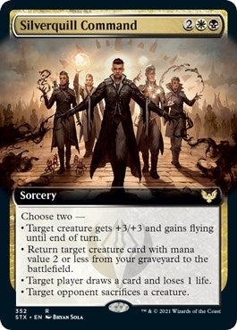 Image for Silverquill Command (Extended Art) (352) (Strixhaven: School of Mages) (STX) - Magic: The Gathering