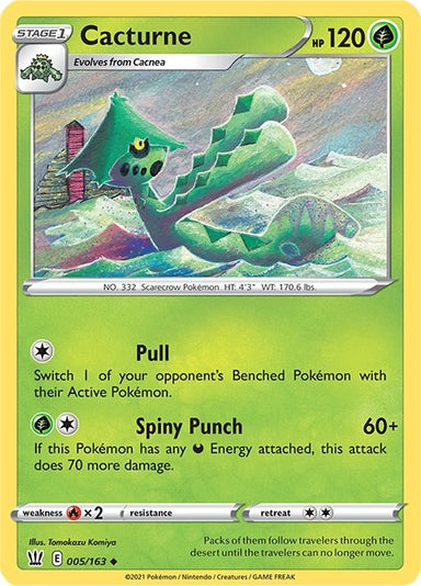 Image for Cacturne (005/163) (SWSH05: Battle Styles) - Pokemon