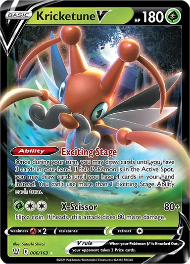 Image for Kricketune V (006/163) (SWSH05: Battle Styles) - Pokemon