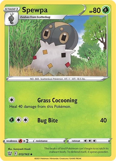 Image for Spewpa (012/163) (SWSH05: Battle Styles) - Pokemon