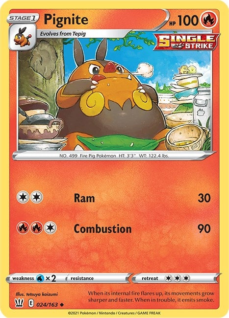 Image for Pignite (024/163) (SWSH05: Battle Styles) - Pokemon