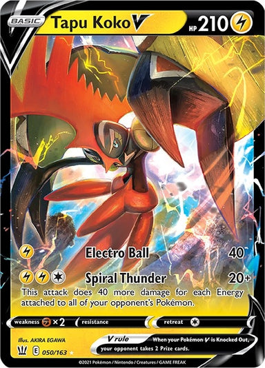 Image for Tapu Koko V (050/163) (SWSH05: Battle Styles) - Pokemon