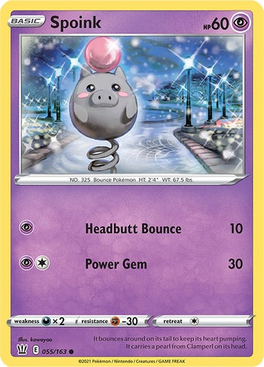 Image for Spoink (055/163) (SWSH05: Battle Styles) - Pokemon