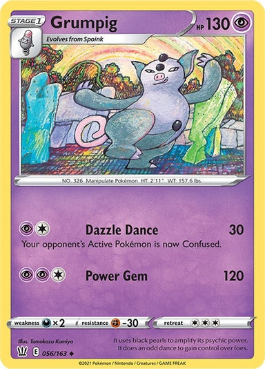 Image for Grumpig (056/163) (SWSH05: Battle Styles) - Pokemon