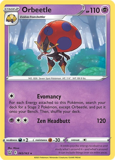 Image for Orbeetle (065/163) (SWSH05: Battle Styles) - Pokemon