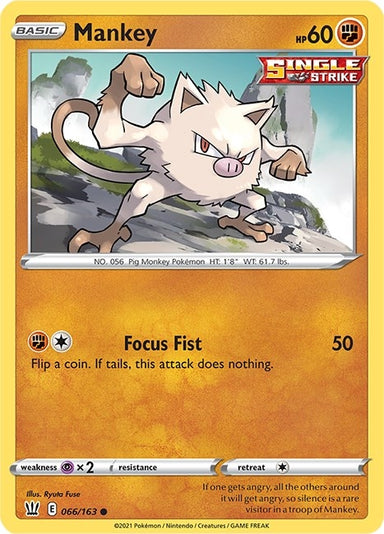 Image for Mankey (066/163) (SWSH05: Battle Styles) - Pokemon