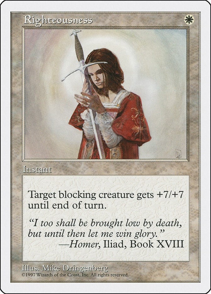 Image for Righteousness (Fifth Edition) (5ED) - Magic: The Gathering