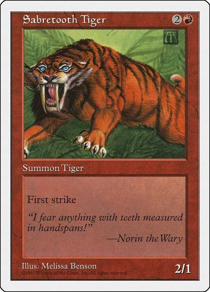 Image for Sabretooth Tiger (Fifth Edition) (5ED) - Magic: The Gathering