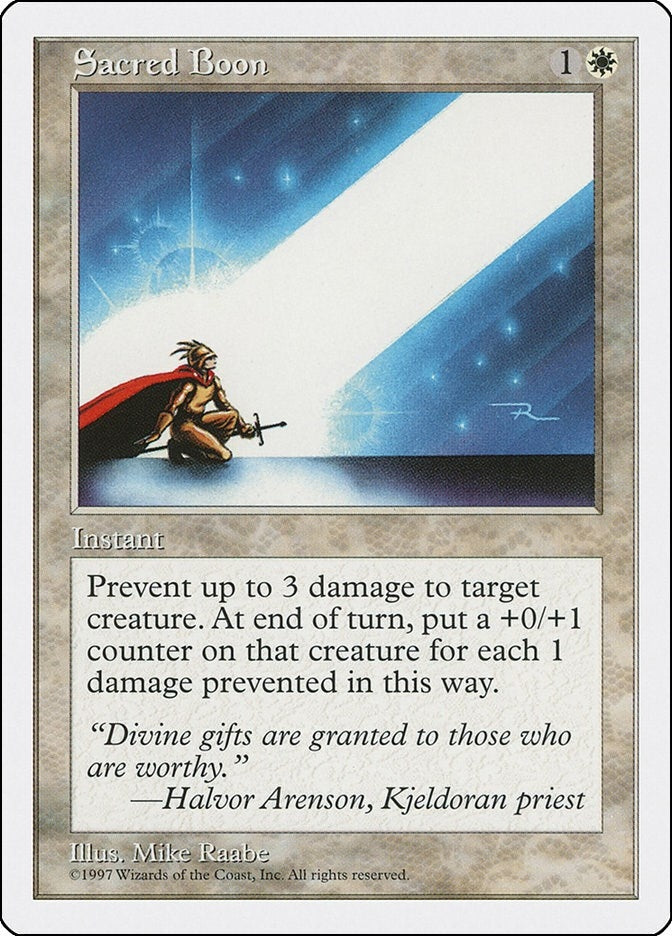 Image for Sacred Boon (Fifth Edition) (5ED) - Magic: The Gathering