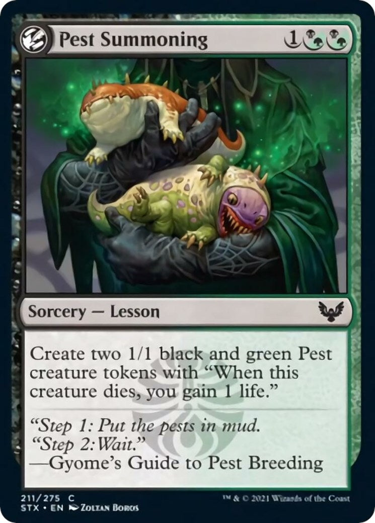 Image for Pest Summoning (211) (Strixhaven: School of Mages) (STX) - Magic: The Gathering