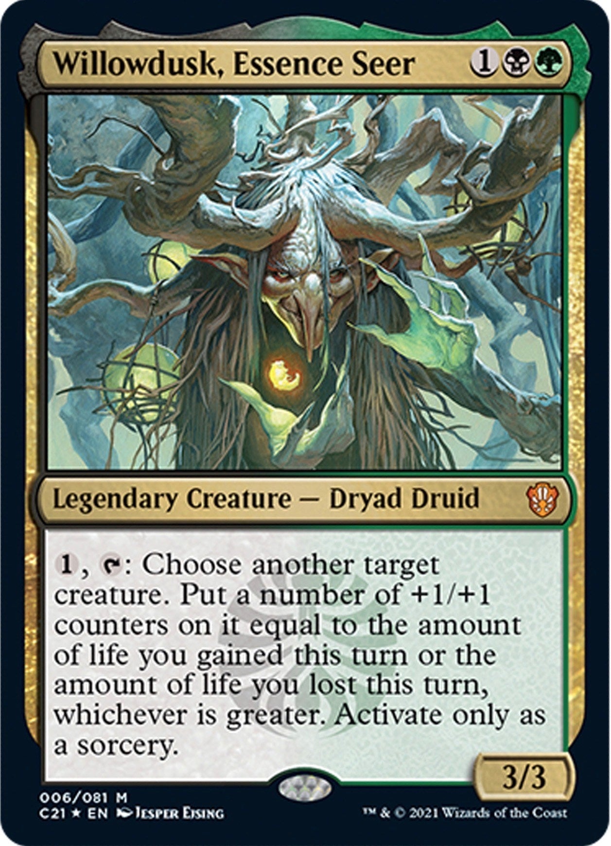 Image for Willowdusk, Essence Seer (6) (Commander 2021) (C21) - Magic: The Gathering