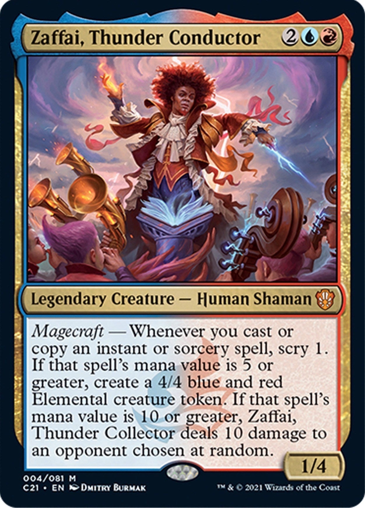 Image for Zaffai, Thunder Conductor (4) (Commander 2021) (C21) - Magic: The Gathering
