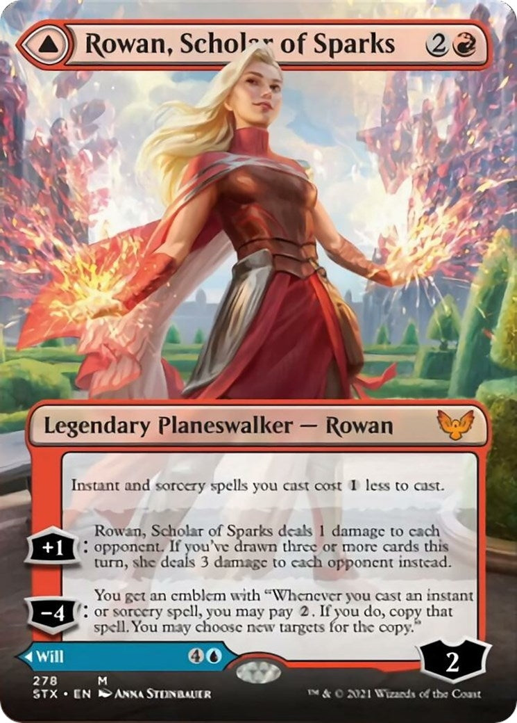 Image for Rowan, Scholar of Sparks (Borderless) (278) (Strixhaven: School of Mages) (STX) - Magic: The Gathering
