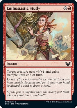 Image for Enthusiastic Study (99) (Strixhaven: School of Mages) (STX) - Magic: The Gathering