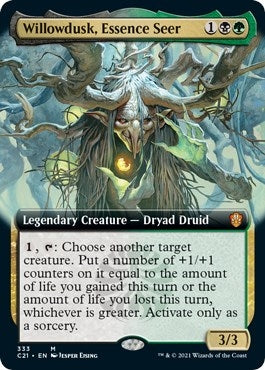 Image for Willowdusk, Essence Seer (Extended Art) (333) (Commander 2021) (C21) - Magic: The Gathering