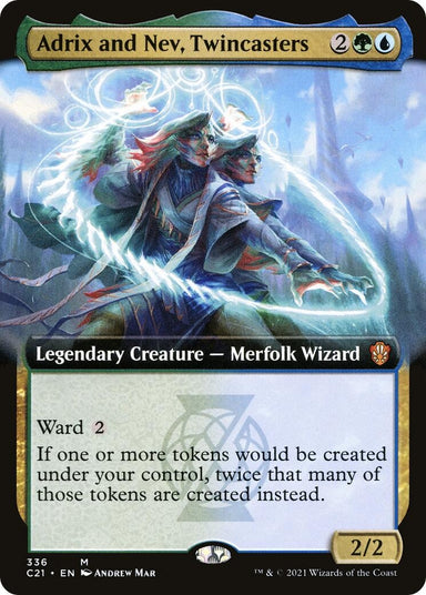 Image for Adrix and Nev, Twincasters (Extended Art) (336) (Commander 2021) (C21) - Magic: The Gathering