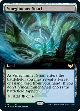 Image for Vineglimmer Snarl (Extended Art) (365) (Strixhaven: School of Mages) (STX) - Magic: The Gathering