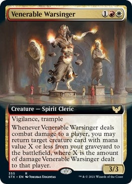 Image for Venerable Warsinger (Extended Art) (355) (Strixhaven: School of Mages) (STX) - Magic: The Gathering