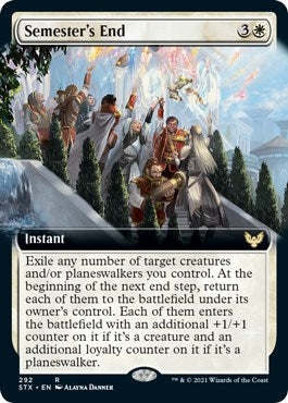 Image for Semester's End (Extended Art) (292) (Strixhaven: School of Mages) (STX) - Magic: The Gathering