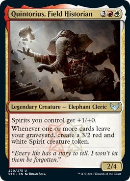 Image for Quintorius, Field Historian (220) (Strixhaven: School of Mages) (STX) - Magic: The Gathering